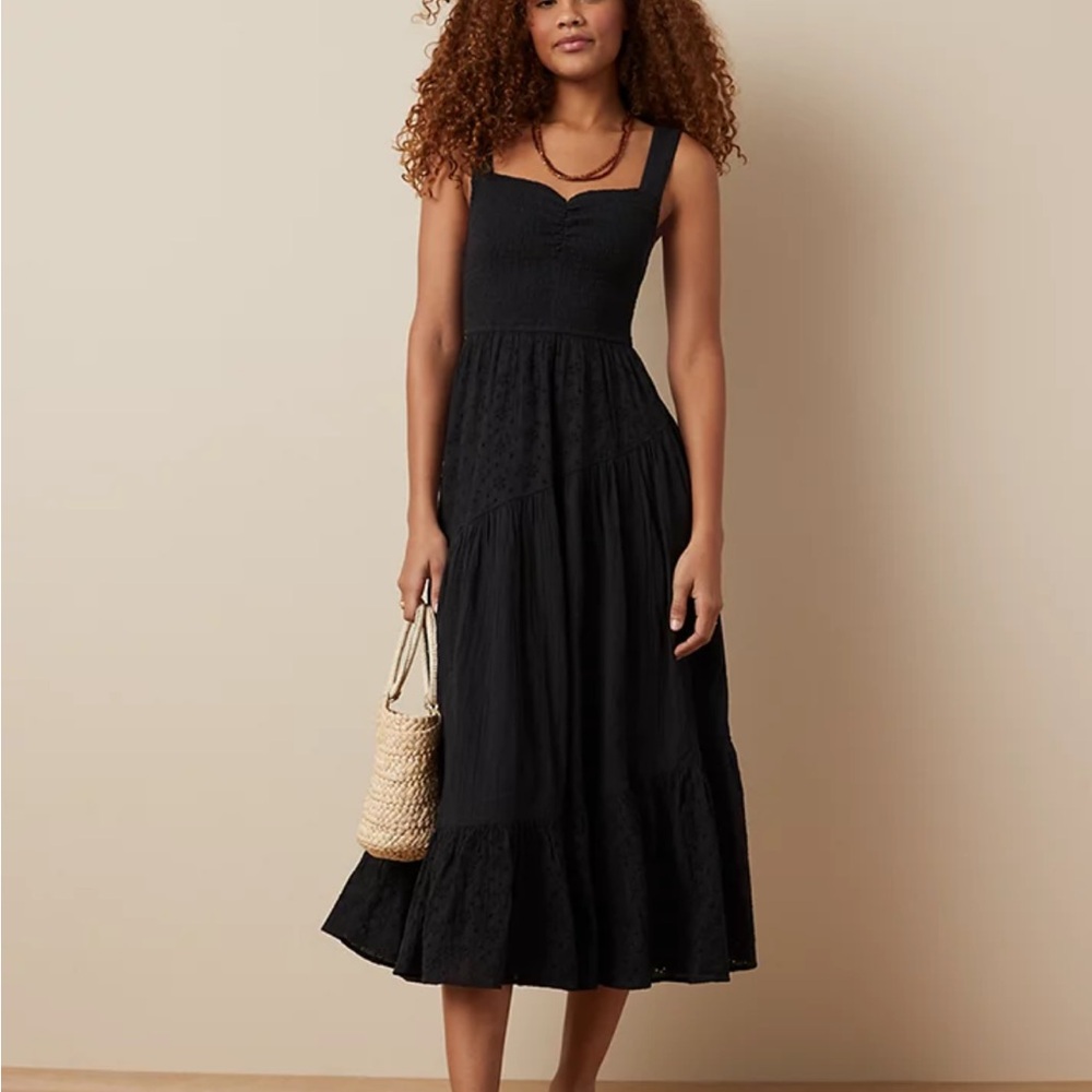 COPY - AE Asymmetrical Tiered Midi Dress